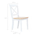 Maison Madeleine -  5 Piece Dining Set Solid Rubber Wood White and Brown